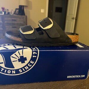 Black Arizona Big Buckle Birkenstock Sandals Size 39